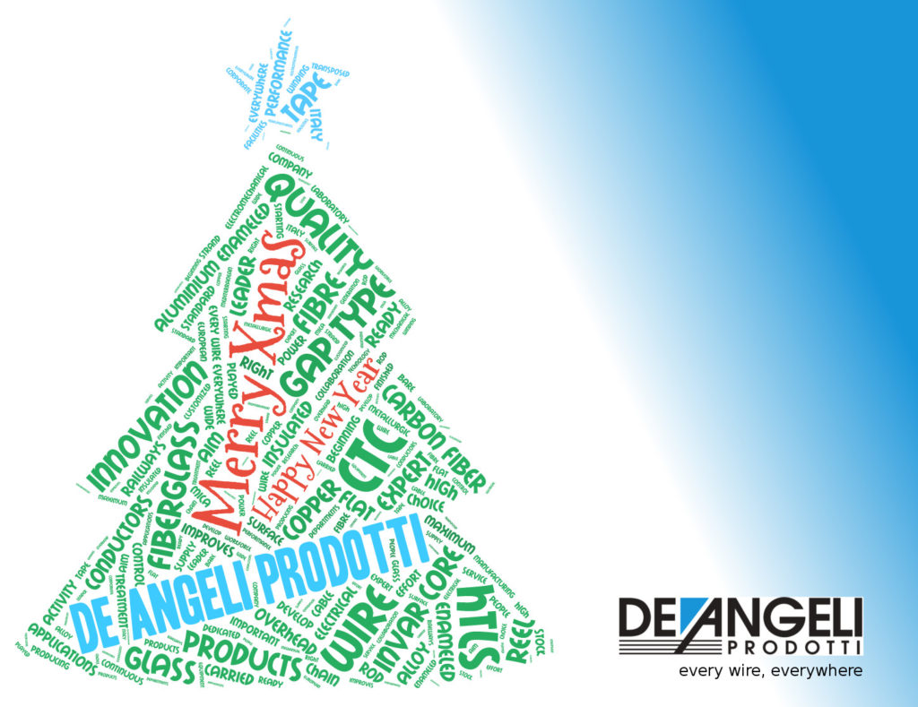 Word tag cloud christmas tree