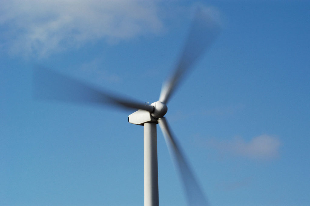 Wind turbines near White Deer, Texas.